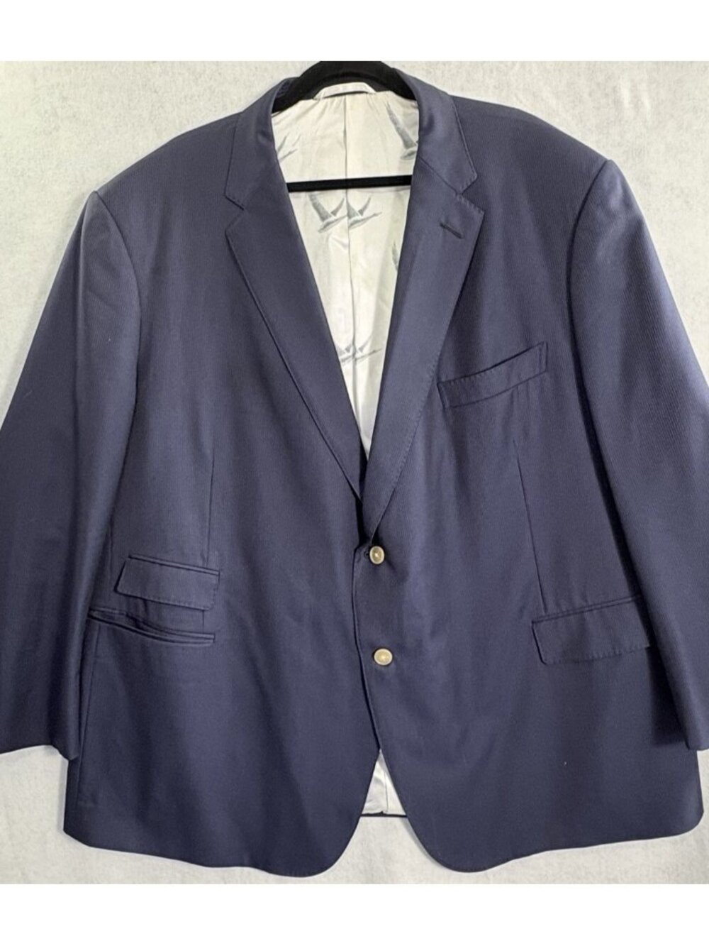 VITALE BARBERIS CANONICO Men Wool Super 110 Blazer Sz XL Blue Classic Career